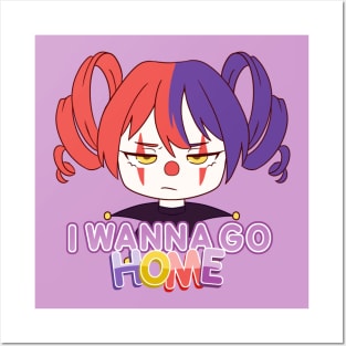 I wanna go home angry clown girl Posters and Art